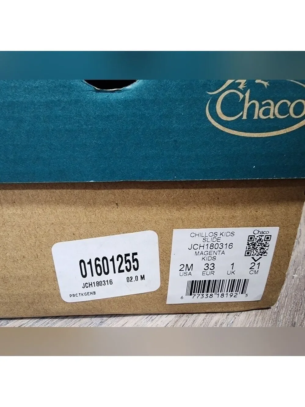 Chaco Kid's Chillos Slides - Magenta Size 2 - New In Box